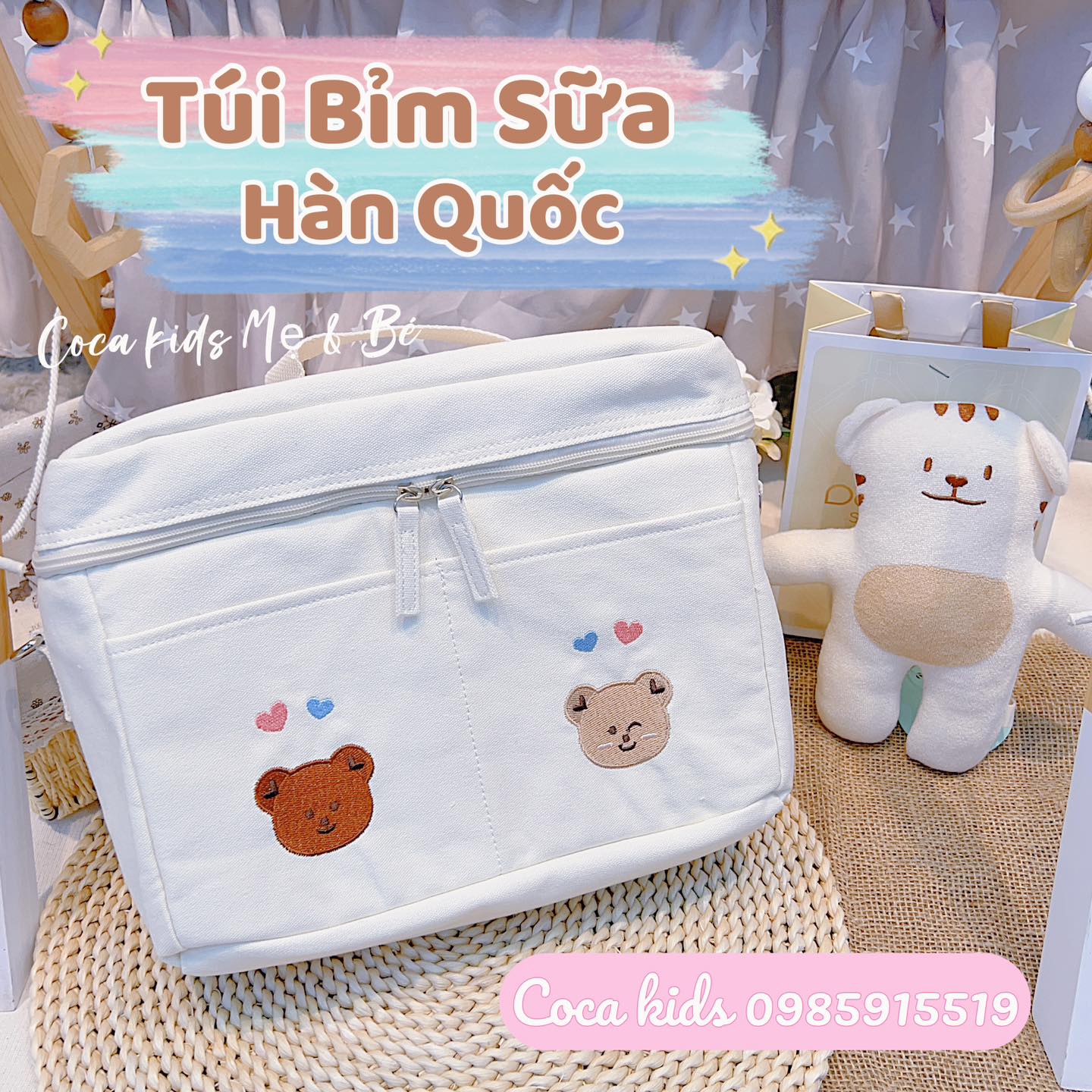 Túi Bỉm Sữa Hàn Quốc