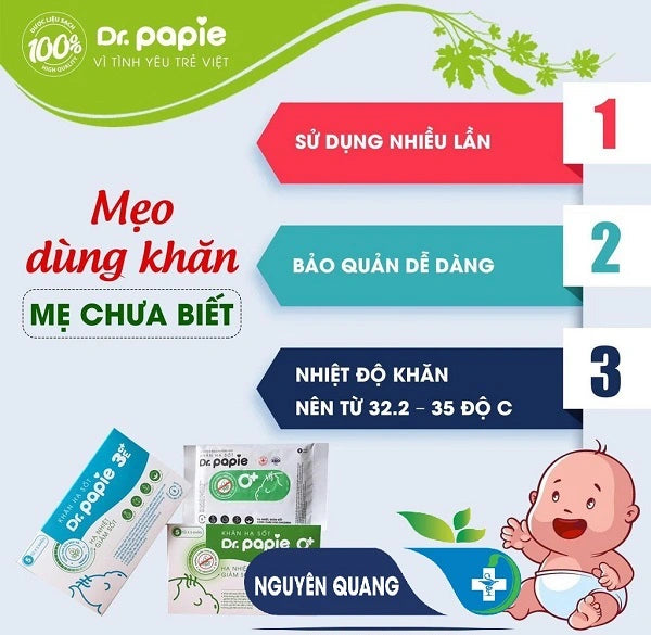 Khăn Lau Hạ Sốt Dr.Papie