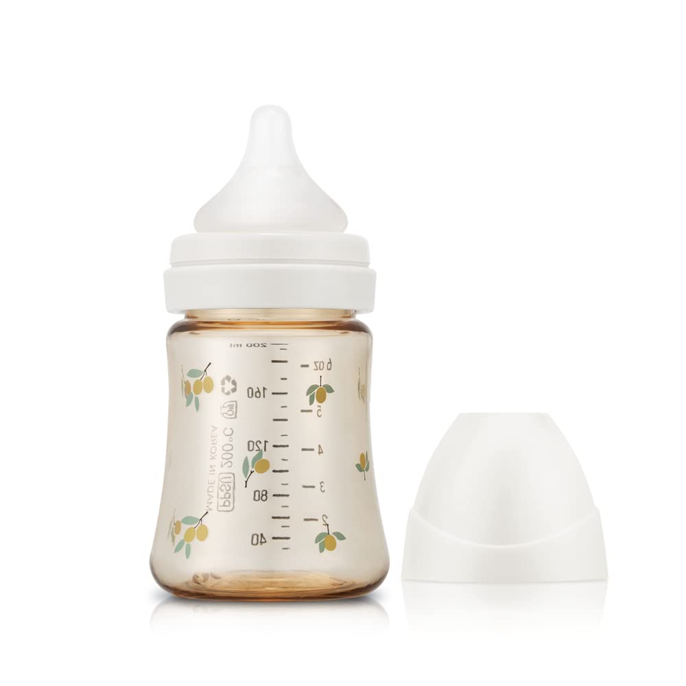 Grosmimi Feeding Bottle PPSU | White Olive