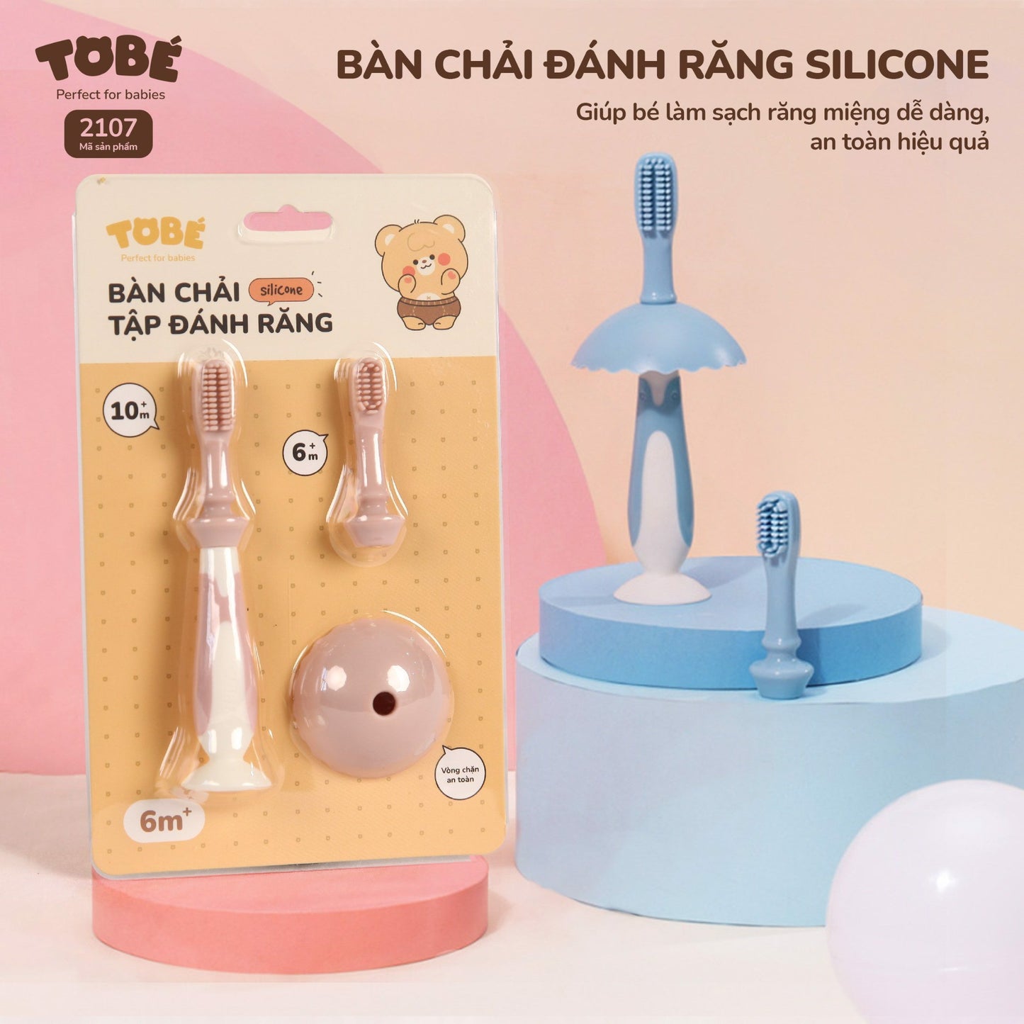 Training Toothbrush | Bộ bàn chải tập đánh răng TOBE